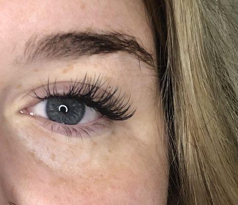 Full set of classic eyelash extensions