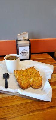 Cheezy Bread & Soup Combo - Homemade Soup Of The Day & Our Garlic Cheezy Bread