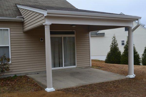 rear covered porch addition