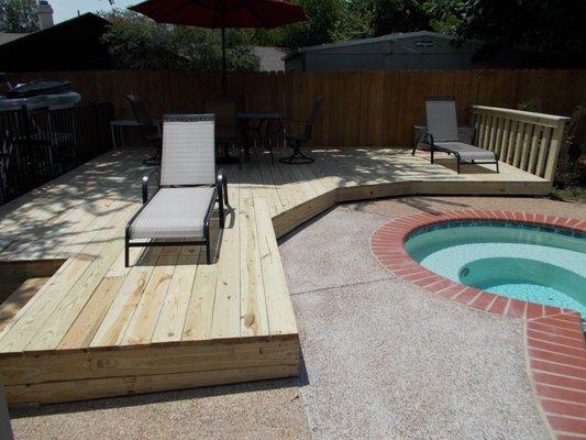 custom made pool deck