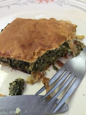 Spinach pie is great