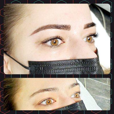 Look enhanced with eyebrow tint & wax and eyelash extensions