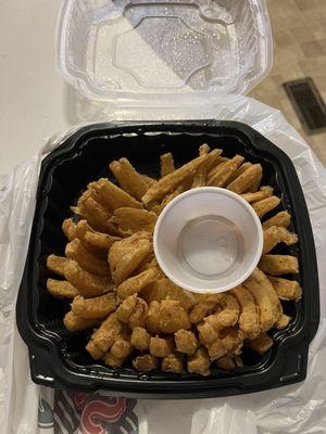 Blooming onion with no dipping sauce!