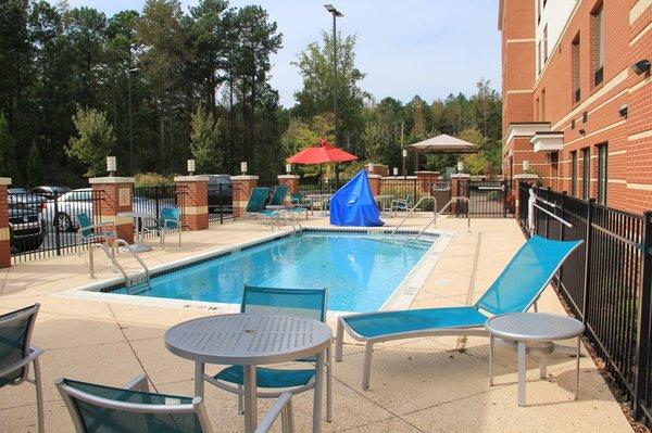 The pool area was very nice.  It's outdoors, and I am not sure if it's heated