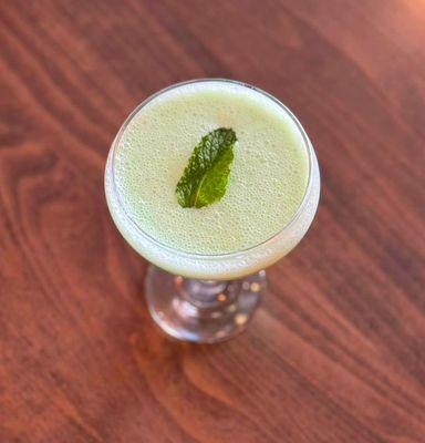 The Spiked Shamrock is the perfect combination of mint, whiskey, and Irish cream.