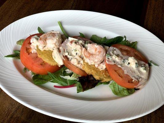 Fried Green and Fresh Red Tomato Salad