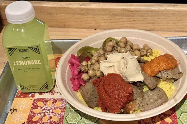 FL-FL Beef&Lamb Gyro Bowl and Mint Lemonade