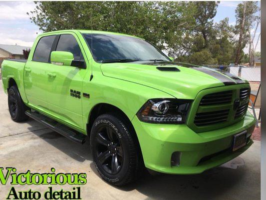 Dodge ram receive our paint protection coating