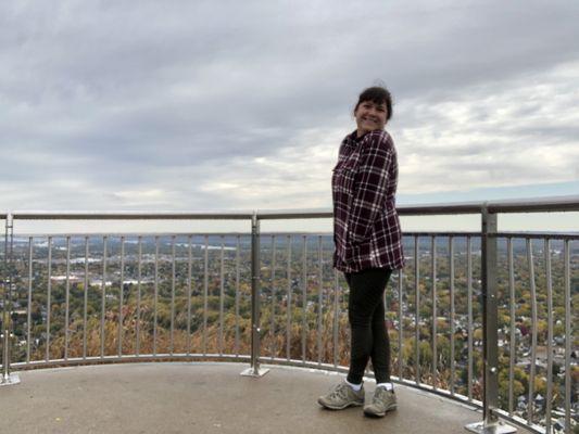 Selfie at the little out crop on grandad bluff