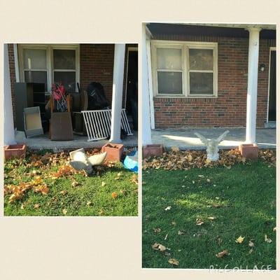 Property clean out- before & after