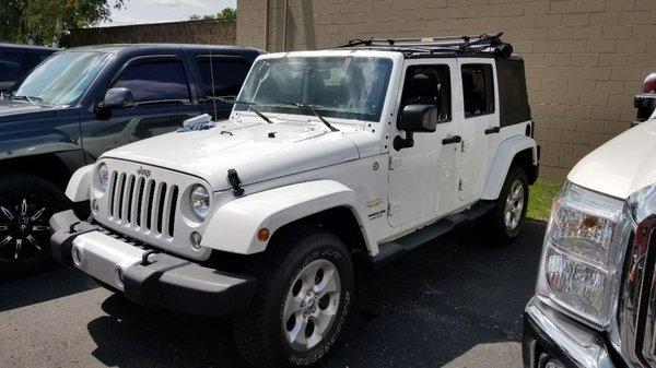 This customer has used us 4 times in the last 2 years. Jeeps are prone to Glass breakage because of the angle of the glass.