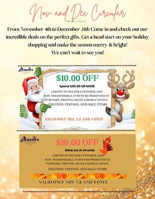 Holiday Savings Alert at Jackson's Hardware!