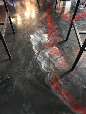 Stained concrete floors!  Cool!