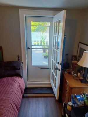 Remove a window and install new exterior Door