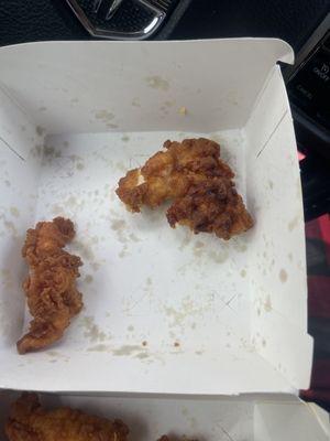 Not chickenTender more like chicken bites.I asked for a refund and manager just wanted to argue.