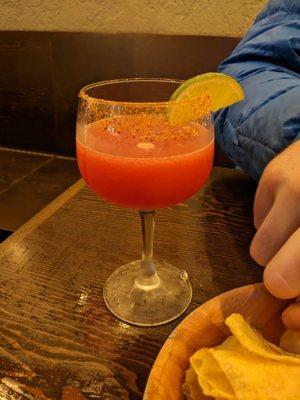 Blood orange yuzu Margarita with mezcal