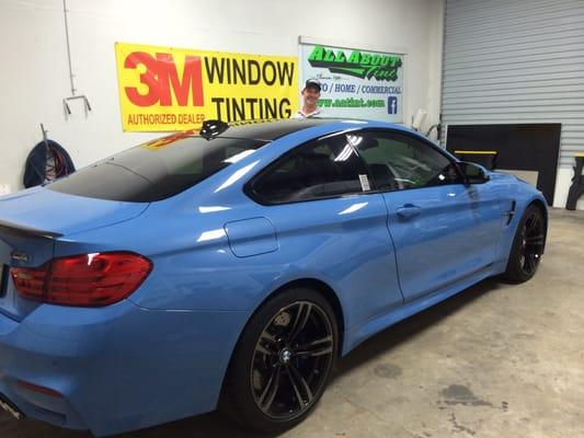 This BMW had a complete window film treatment to make it even cooler than it already was.