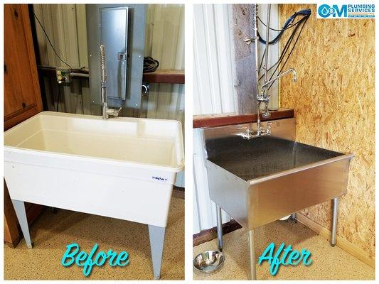 Cool utility sink upgrade. One happy customer!