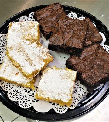 Brownies and lemon bars yum!