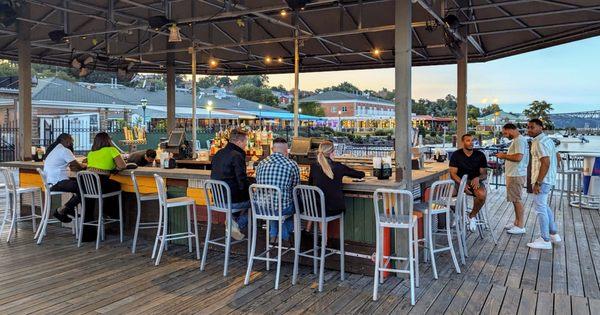 Tiki bar on the patio