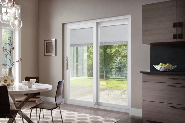 patio doors with built in blinds