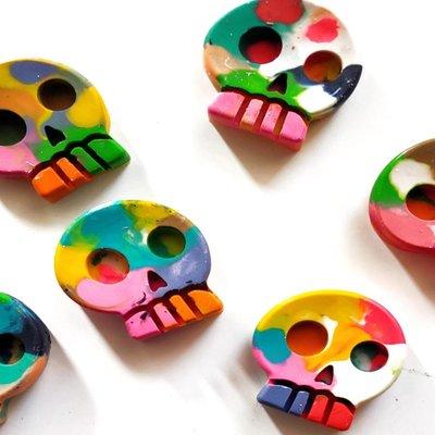 Sugar Skull Rainbow Crayon- RainbowCrayons.com