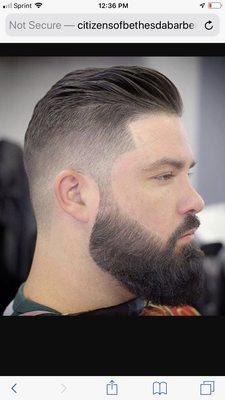 Low skin fade and beard trim