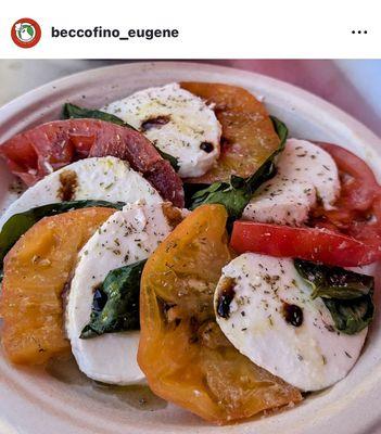 Tomato caprese is on the summer 2024 menu!