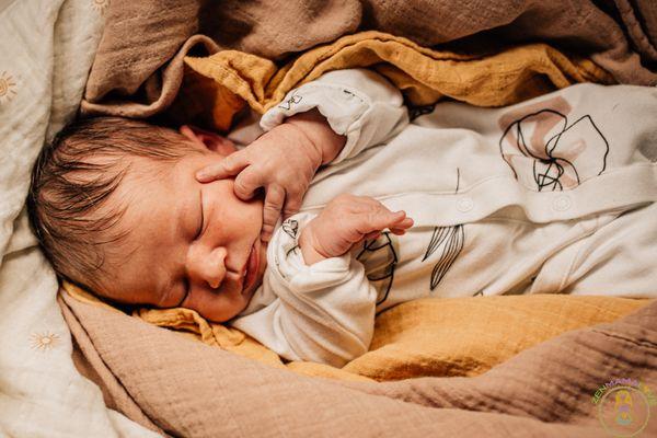 Baby in a "newborn nest".