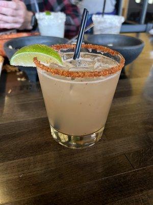 Spicy tamarindo margarita, bomb!!! Better than the micheladas.