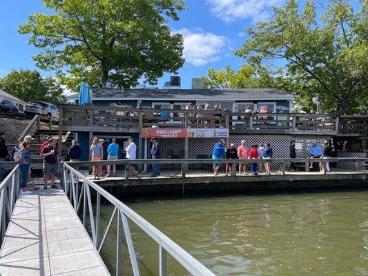 Tiki bar on the water