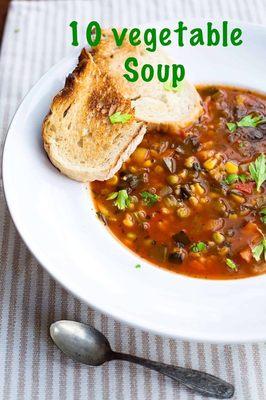 10 vegetable soup of the day