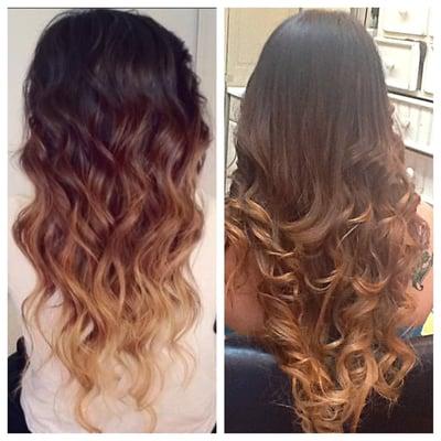 Ombre (inspiration photo on left)