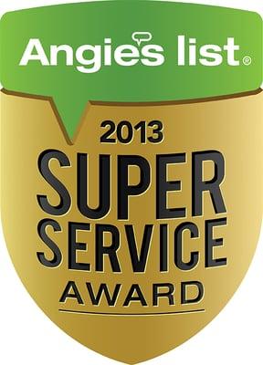 Received the Angie's List super service award every year since 2013