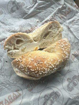 Salt Bagel with Cream Cheese