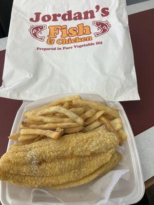 2 Pc Catfish Fillets with fries