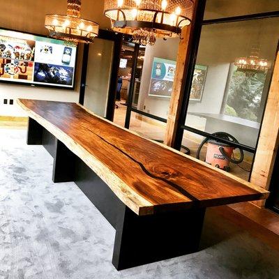 16ft single-slab Live Edge Conference Table