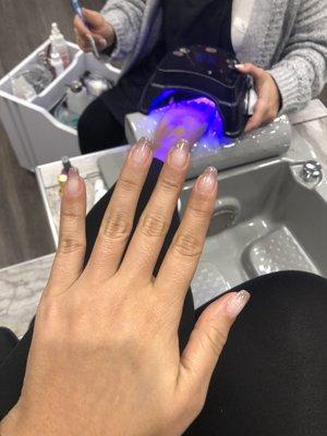 These beautiful dip nails by Lawrene