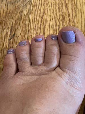 Painted toes