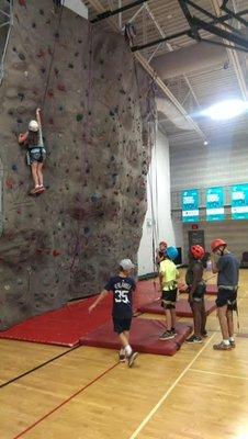 Our rock climbing wall