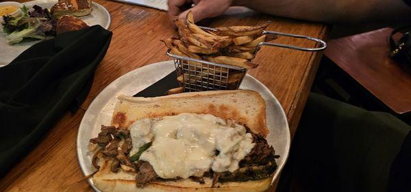 Philly cheese steak sandwich