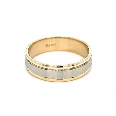 Classic two tone gents wedding bands.