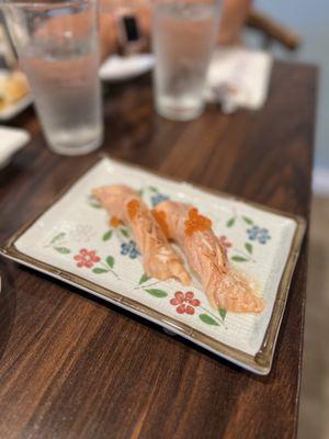 Salmon belly nigiri