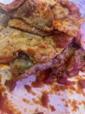 Eggplant under the cheese