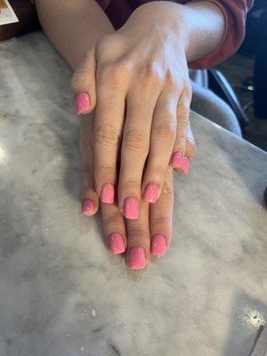 Beautiful pink acrylic set!