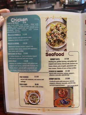 Chicken & seafood