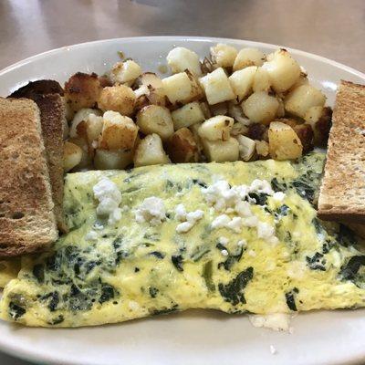 Spinach feta omelette $8.00