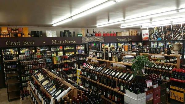 We carry over 10 thousand different bottles of wine ranging from 4.00 to 300.00. We can order any bottle of wine offered by the state.