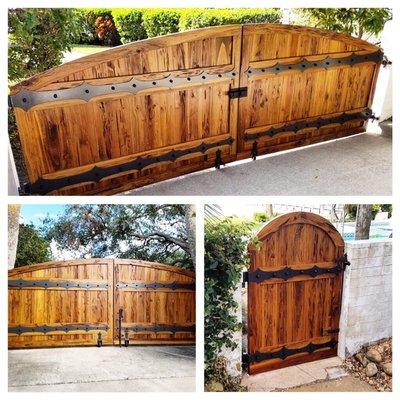 New Growth Pecky Cypress Entry Gates & Garden Gate! Florida Cypress Wood Products - Delivery Worldwide. 904-353-3001