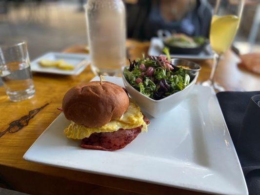 Turkey Bacon Sandwich with Side Salad